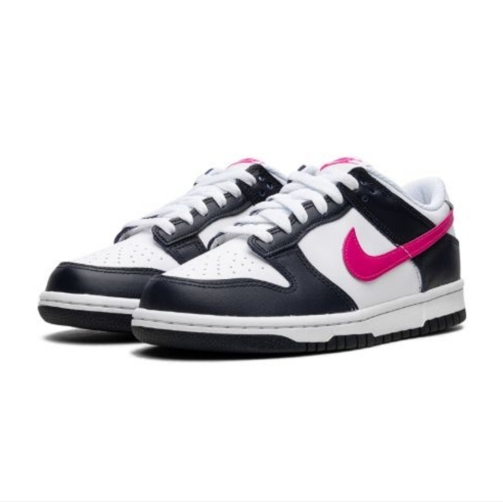Nike Dunk Low Dark Obsidian Blue White & Fierce Pink W8 Y6.5 - Picture 1 of 16